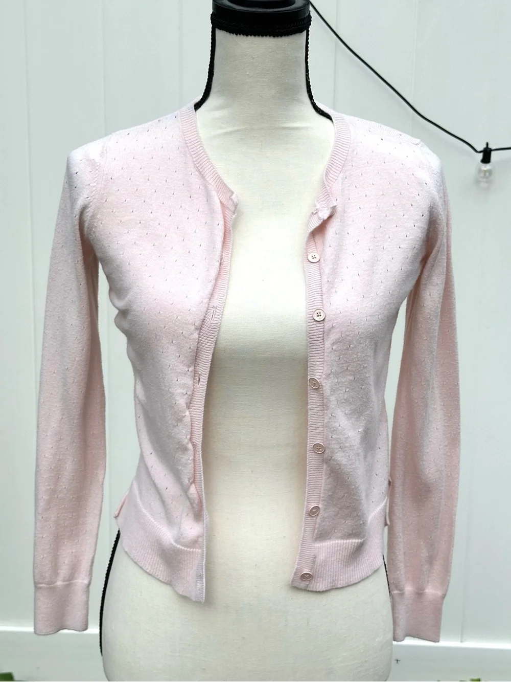 GapKids Light Pink Button Up Cardigan